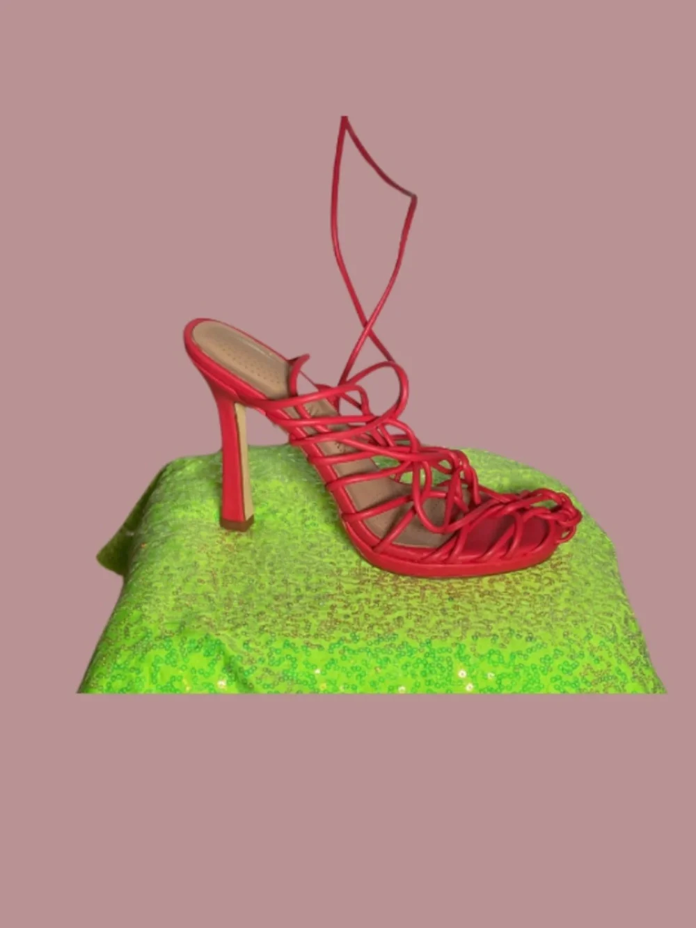 Strappy Red Cape Robbin Heels